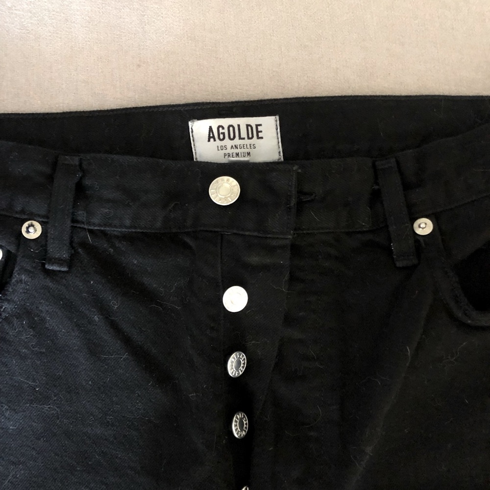 AGOLDE unworn black slim straight leg jeans sz 30